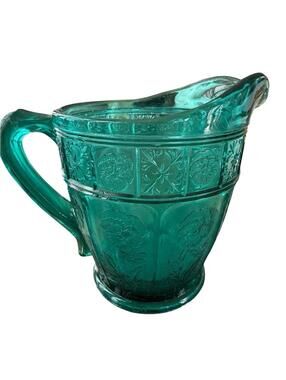 Doric & Pansey Depression Glass Creamer Ultramarine Jeanette Glass Co 1937